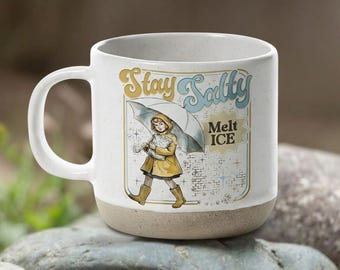 Subtle Anti Ice Stay Salty Protest Pottery Mug, Keep Ice Out Mug, Pro Immigration Mug, Anti Trump Mug, Melt Ice Mug