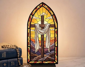 Cross Acrylic Book Nook, Christian Candle Holder, Jesus BookNook, Religious Shelf Insert, Christian Prayer Gift, Faith Decor