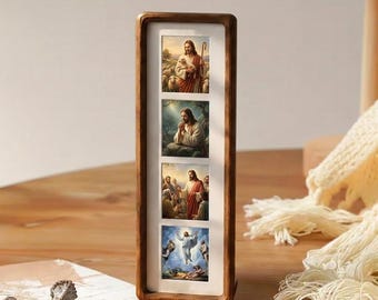Wooden Photo Booth Frame, Jesus Christian Photo, Photobooth Frame for Photo Strip Prints, , Cutsom Photo Gift
