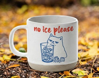No ICE Please Cat Pottery Mugs, Abolish ICE Mug, Anti ICE Political Mug, Social Justice Feminist Protest Mugs, Pro Immigration Mug