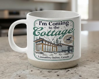 I'm Coming To The Cottage Pottery Mugs, Hockey Romance Mugs, Stupid Canadian Wolf Birds Mug, Hockey Fan Mugs