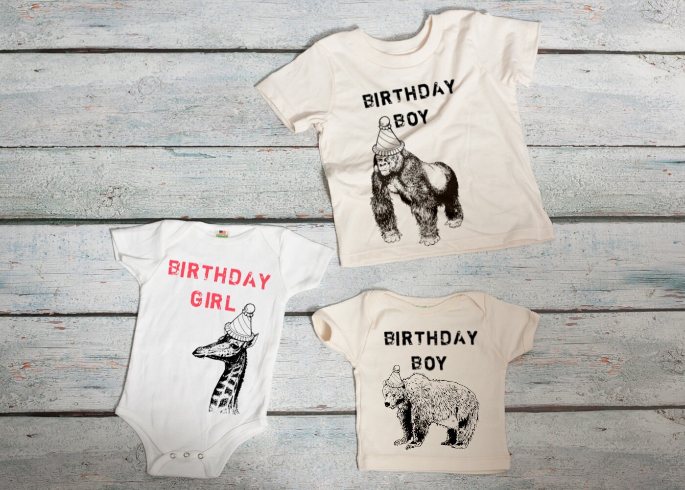 Birthday Boy or Birthday Girl Organic Cotton T-shirt or Infant 