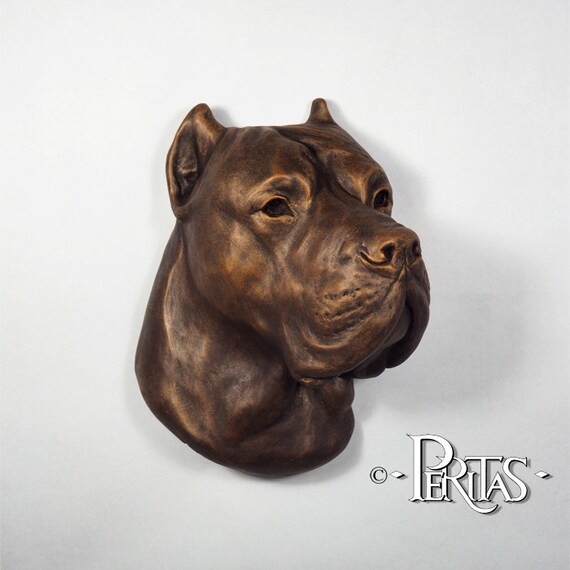 Presa Canario Dog Cast Stone Wall Sculpture By Peritas Etsy