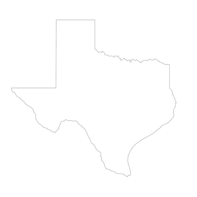 Download Texas State Outline SVG Vector File | Etsy