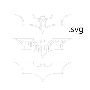 Metal Bat Cityscape SVG Vector File Wall Decor Art File for CNC, Laser, Vinyl Cutting image 2