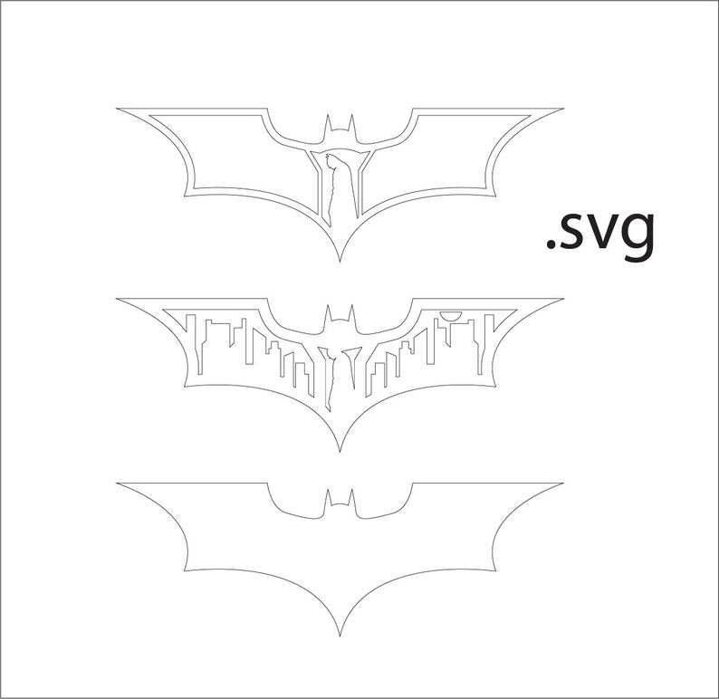 Metal Bat Cityscape SVG Vector File Wall Decor Art File for CNC, Laser, Vinyl Cutting image 2