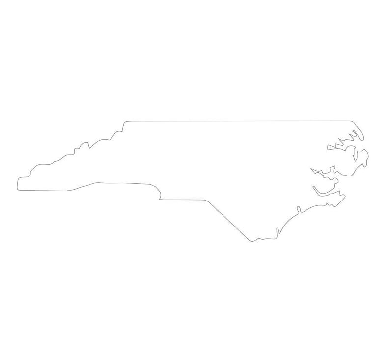 North Carolina State Outline SVG Vector File - Etsy