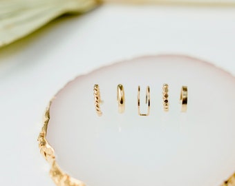 14k Gold Filled Ear Cuffs - Ear Cuff Earrings - Piercing less Earrings - No Piercing Earrings - Conch Wrap Around Cuff- Sterling Silver