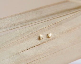 18k Gold Vermeil Star Studs - Tiny Star Stud Earrings - Hypoallergenic Sterling Silver Earrings - Little Star Earring - Everyday