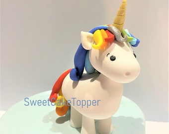 Unicorn Fondant Cake Topper