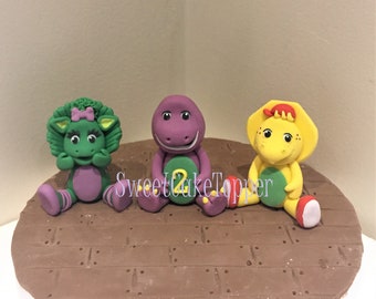Barney and Friends  Inspired Fondant Cake Topper