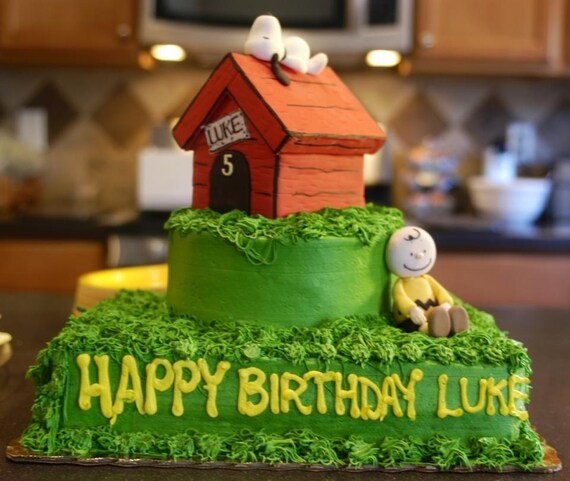 Snoopy House Inspired Fondant Cake Topper Handmade Edible Etsy