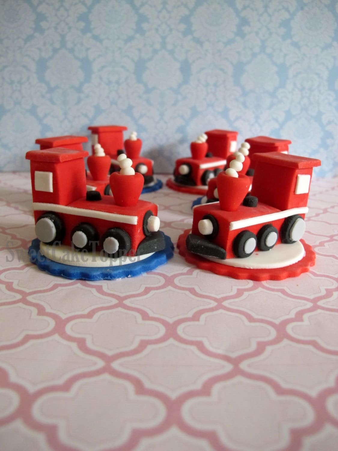 Fondant Train cupcake toppers Etsy