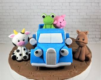 Little Blue Truck Inspired Fondant Cake Topper