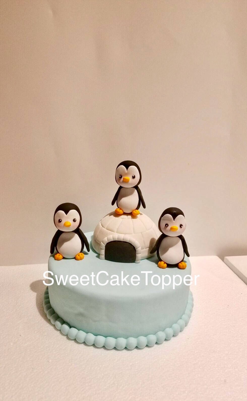 How to Make a Fondant Penguin Topper - Happy Happy Nester