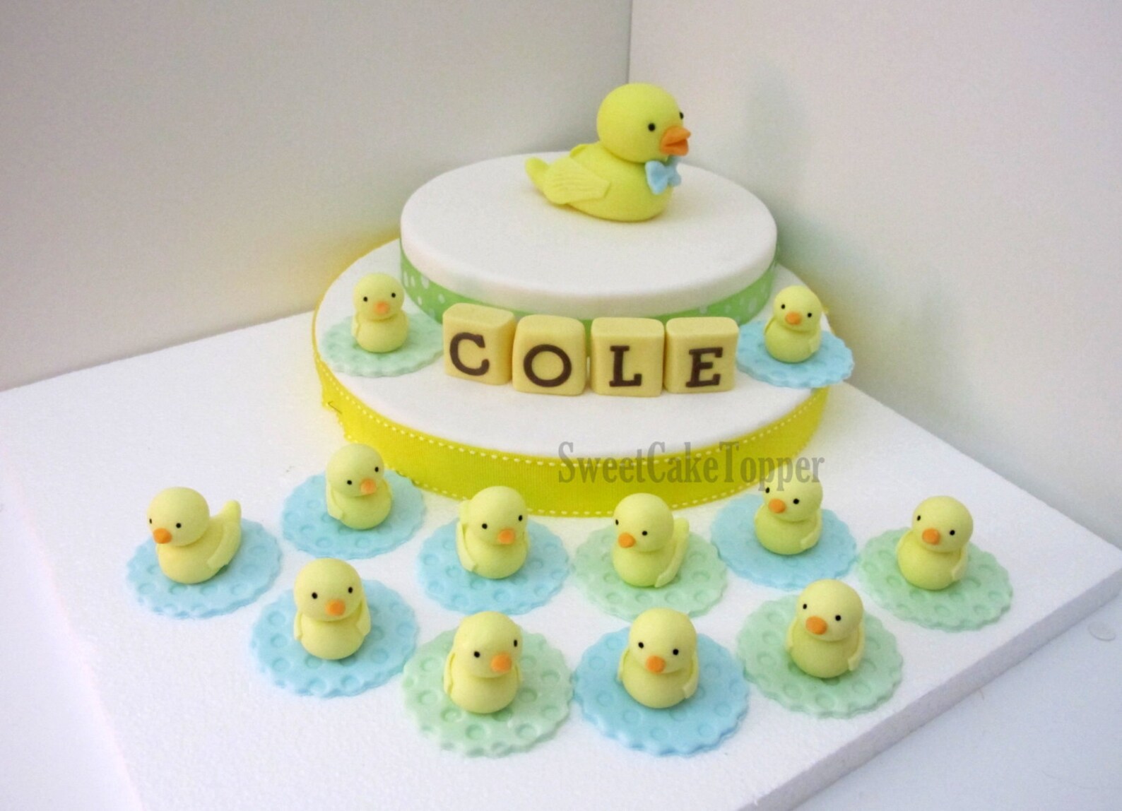 Duck Cupcake Topper Handmade Rubber Duck Birthday/baby Etsy