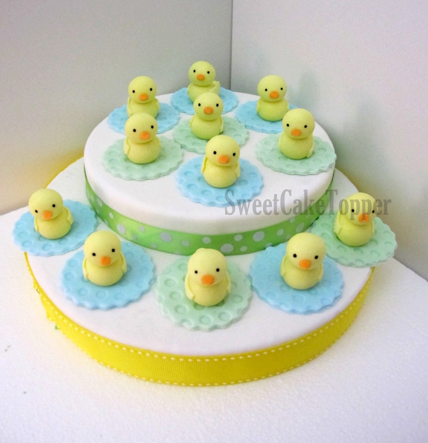 Duck Cupcake Topper Handmade Rubber Duck Birthday Baby Etsy