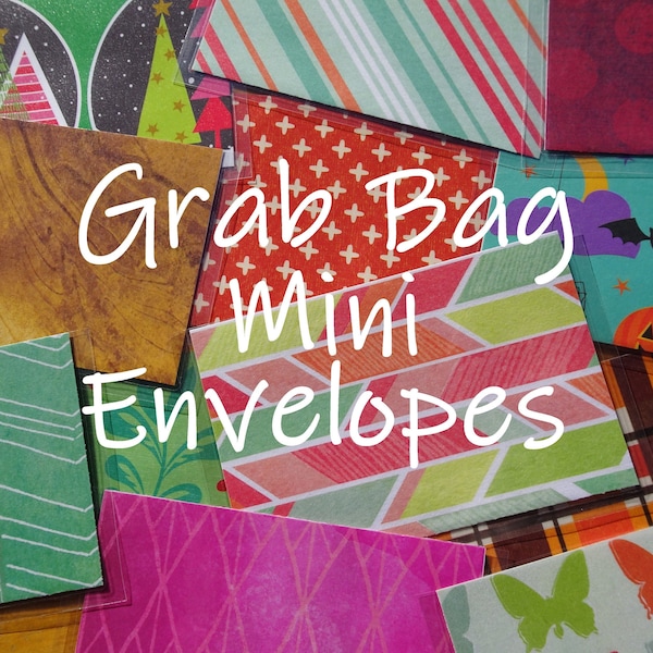 Grab Bag Mini Envelopes - Mystery Pick - Laminated Envelopes - Cash Budgeting Envelopes