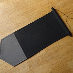 Long Pin Banner - Enamel Pin Display - Black and Gray