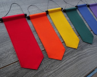 Mini Long Pin Banner - Enamel Pin Display - Pick Your Color!