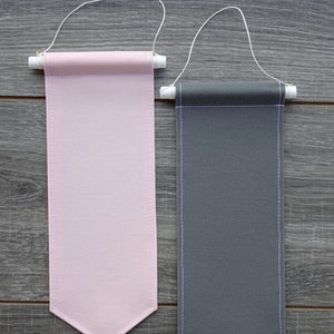 Mini Long Pin Banner Enamel Pin Display Pick Your Color Light Pink, Light Blue and Gray image 6