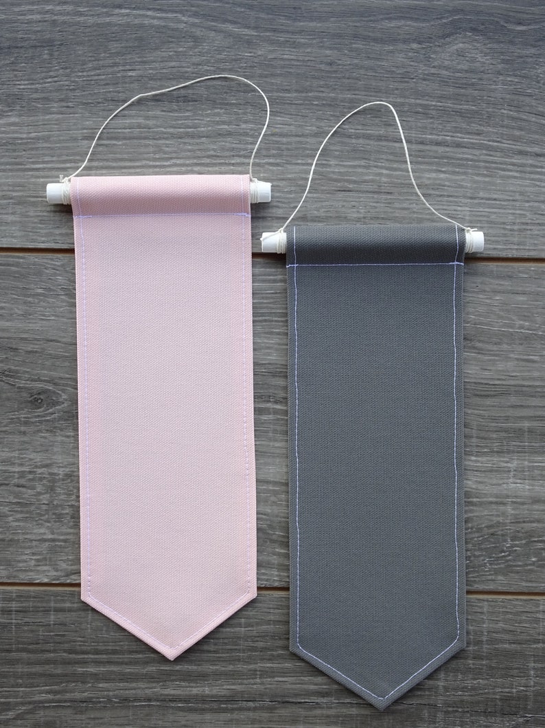 Mini Long Pin Banner Enamel Pin Display Pick Your Color Light Pink, Light Blue and Gray image 6