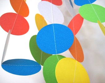 Birthday Party Paper Garland - Rainbow - Circus Party