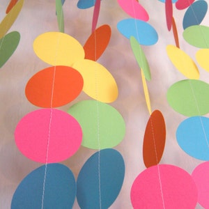 Birthday Party Paper Garland Bright Rainbow image 3