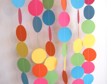 Birthday Party Paper Garland - Bright Rainbow