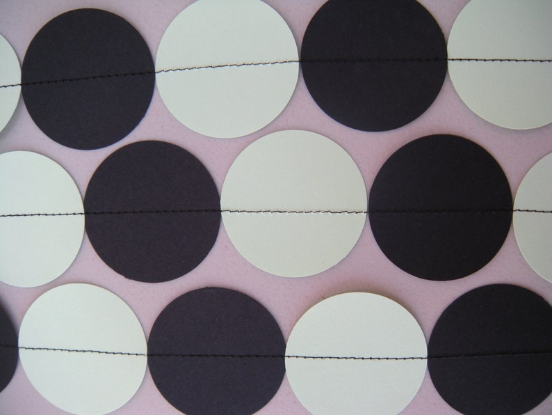 Pastel Green and Black Birthday Party Paper Garland