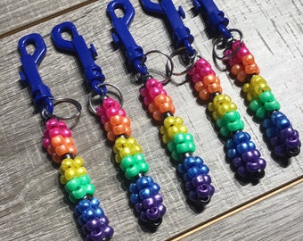 Kandi Keychain - Rainbow Key Chain