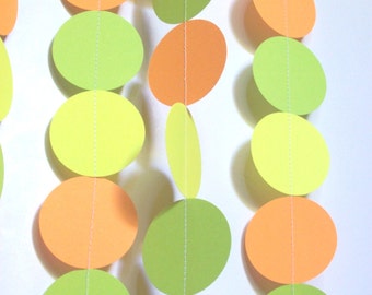 Birthday Party Paper Garland - Citrus - Neon