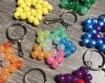 Kandi Star Keychain Set - Rainbow Key Chain Sets