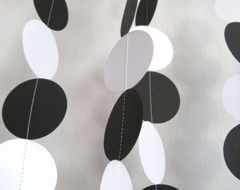 Wedding/ Birthday Party Paper Garland - Black and White