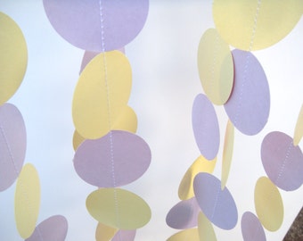 Easter Paper Garland - Pastel Yellow and Pastel Purple