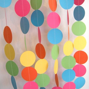 Birthday Party Paper Garland Bright Rainbow image 2