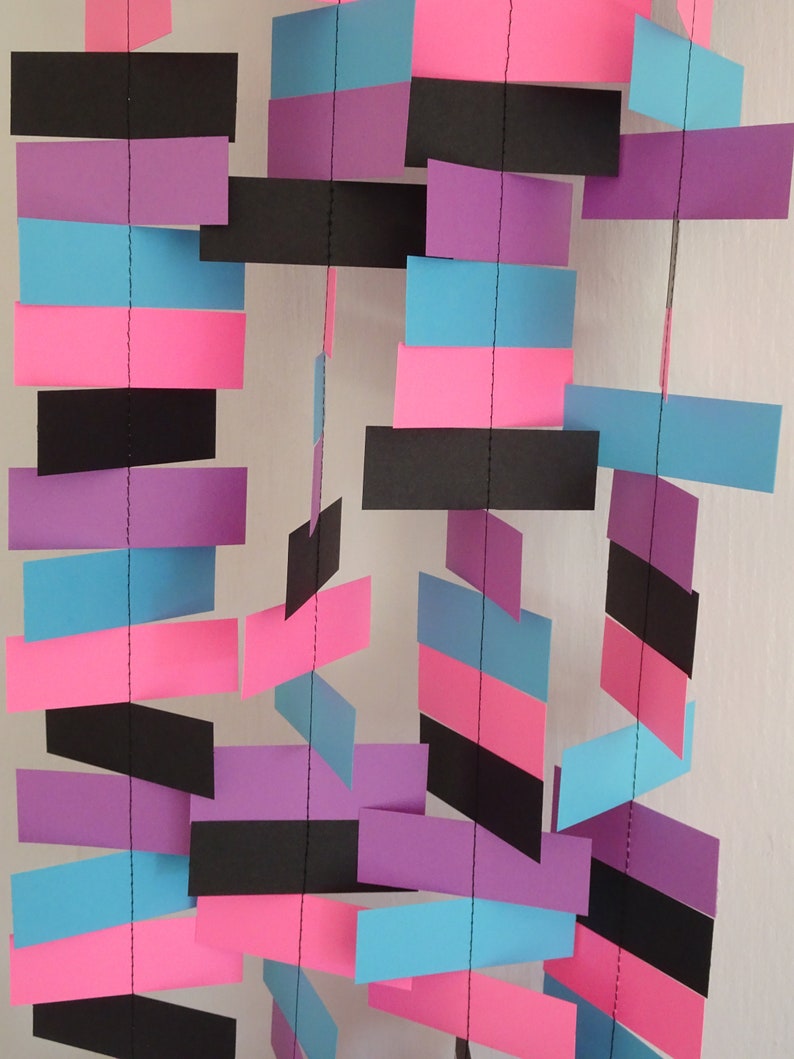 Rectangle Paper Garland PICK YOUR COLORS image 6