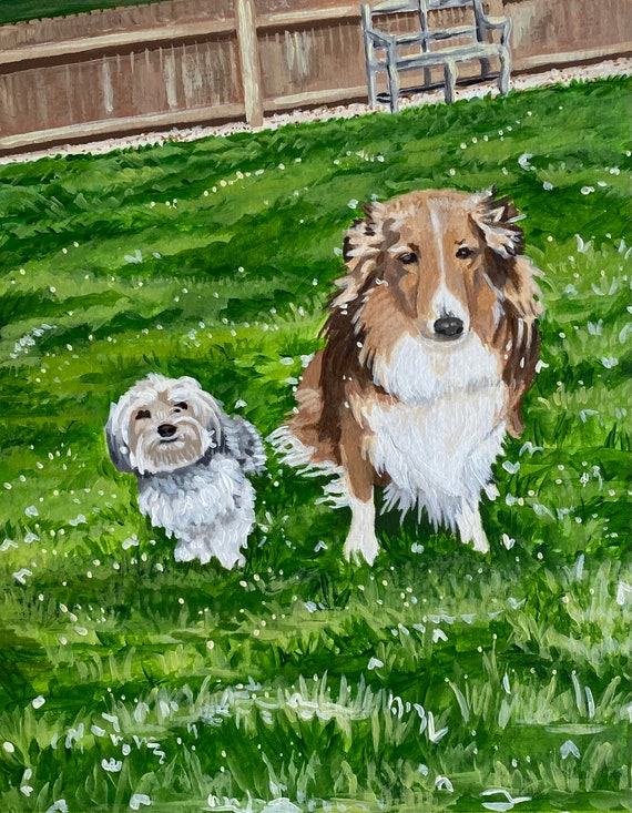 Pet Portraits, Custom Painting, Handmade, Fast turnaround