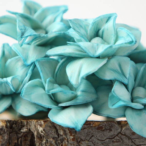 Teal Silk Flowers - Etsy