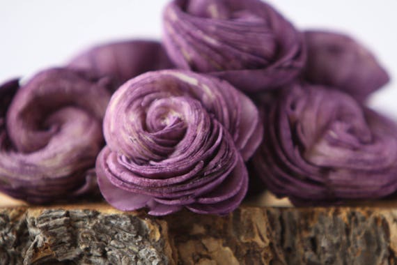 Purple Sola Shell Flowers - SET OF 10