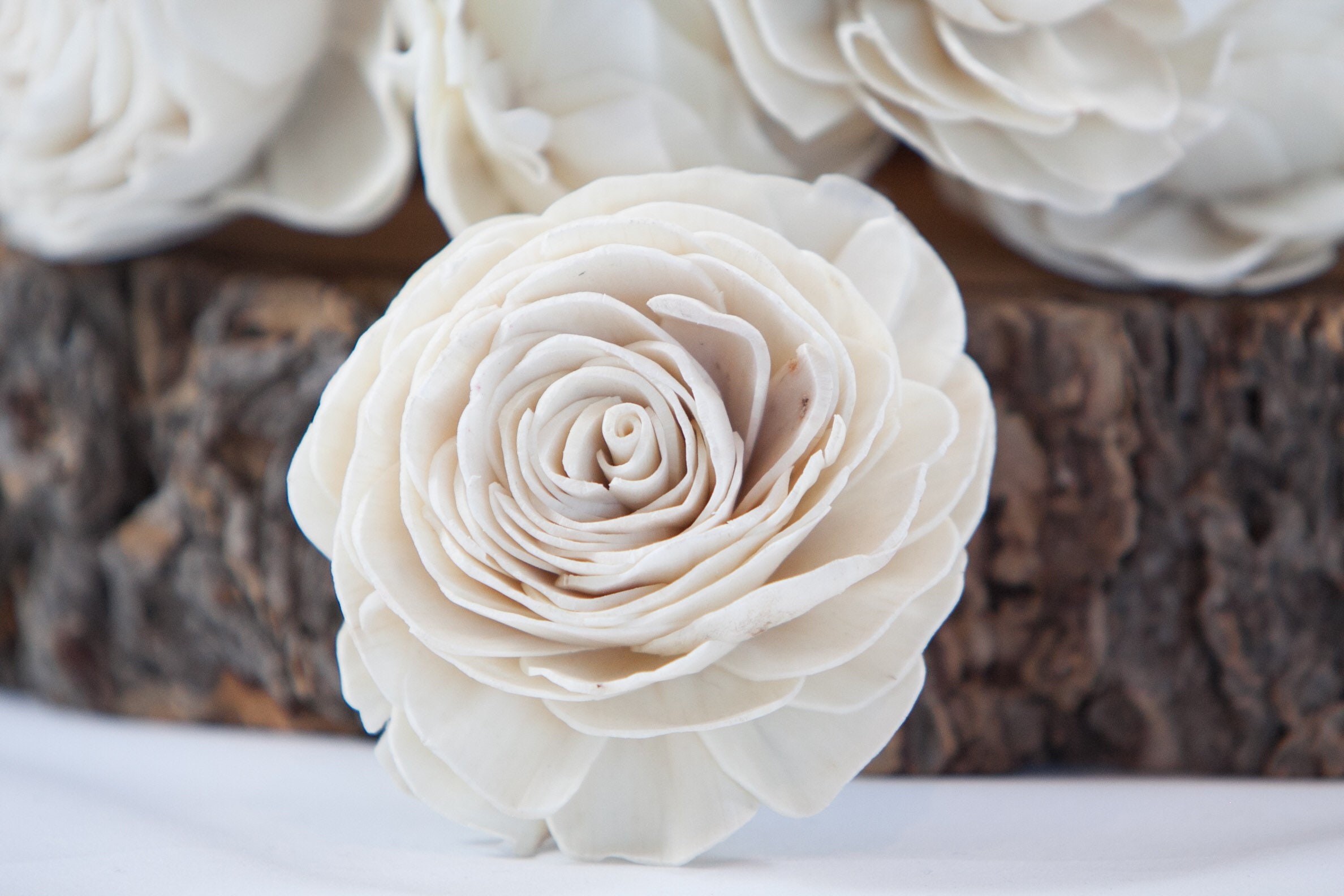 Large Gardenia Sola Flowers SET OF 10 , Sola Flowers, Wood Sola