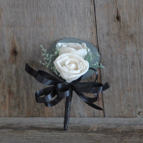 Double Mini Rose Keepsake Pin On Corsage, Customizable