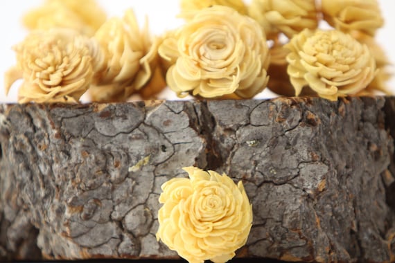 Mustard Yellow Mini Chorki Flowers - Set of 100