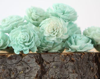 Mint Mini Chorki Flowers - Set of 15 , mint mini chorki sola flowers, sola flowers, balsa wood flowers, balsa wood sola flowers, mint flower