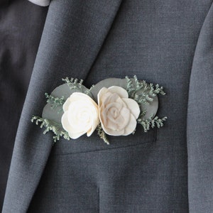 Maria Rose Sola Flower Pocket Boutonniere, Customizable