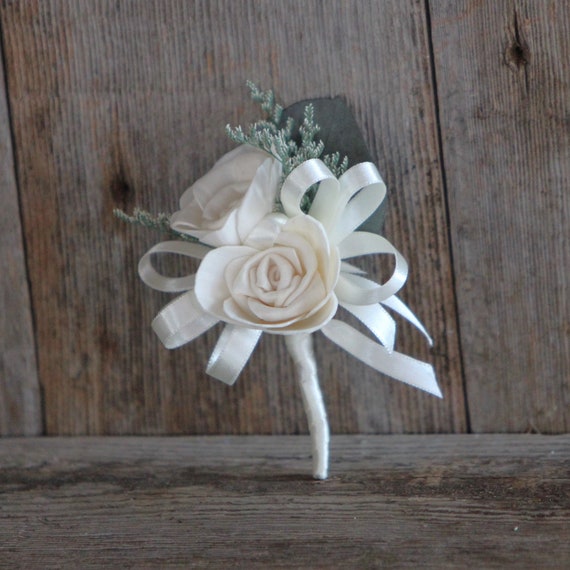 Double Maria Rose Keepsake Pin On Corsage, Customizable