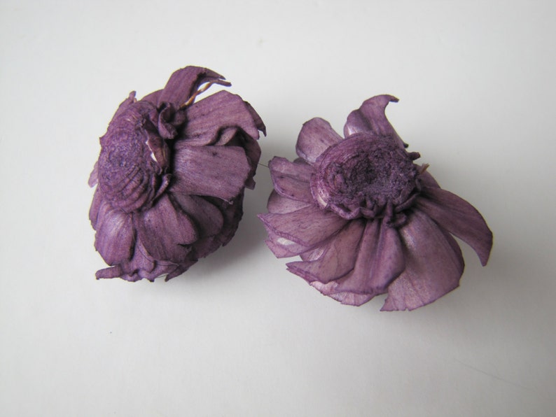 balsa wood flowers Set of 15 sola flowers balsa wood sola flowers Eggplant mini chorki sola flowers Eggplant Mini Chorki Flowers