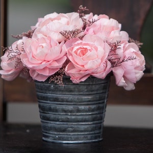 Pink Peony Tin Floral Arrangement - Keepsake Flowers