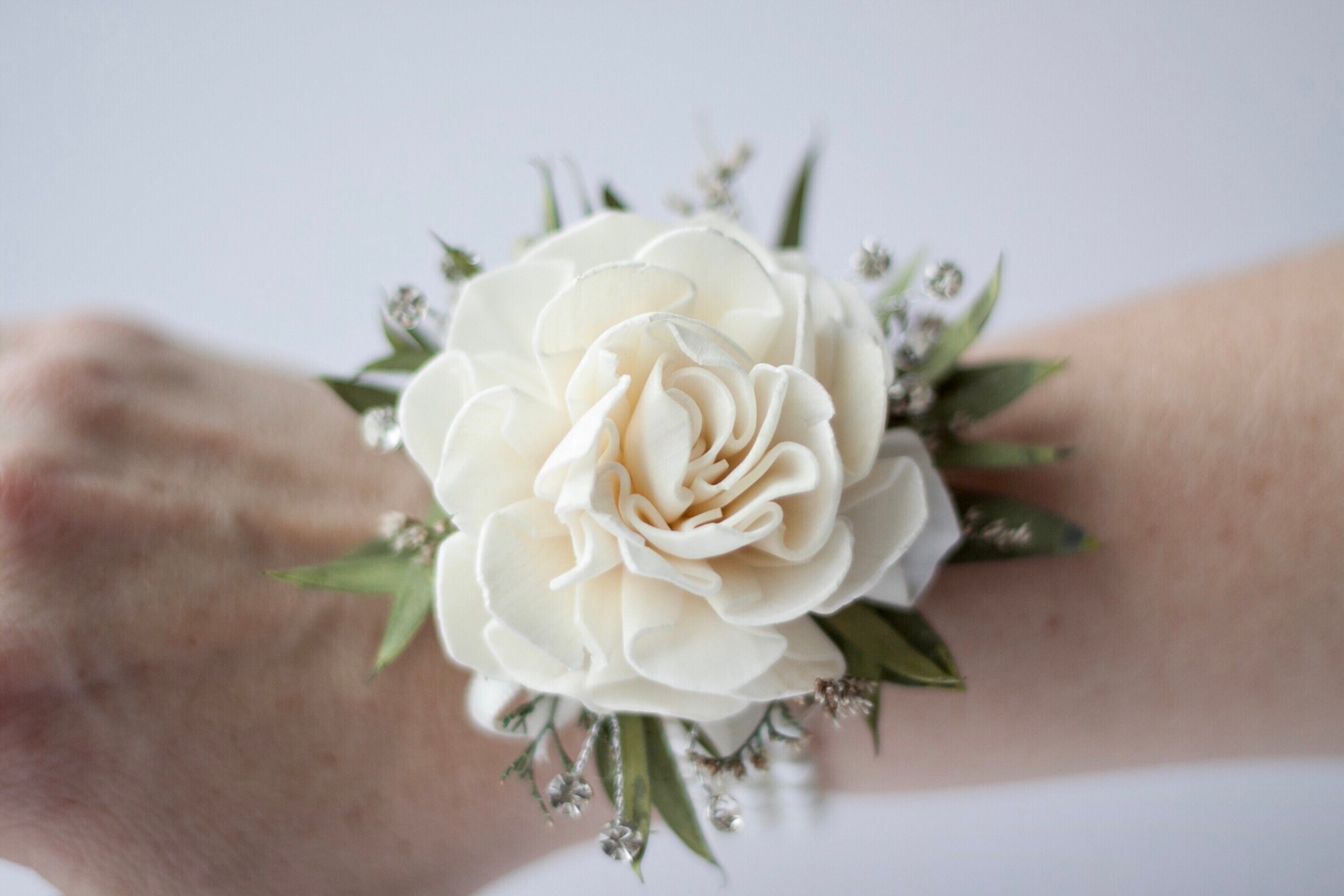 Rhinestone Bracelet Corsage for Wrist, Elegant Wrist Corsage,Sola