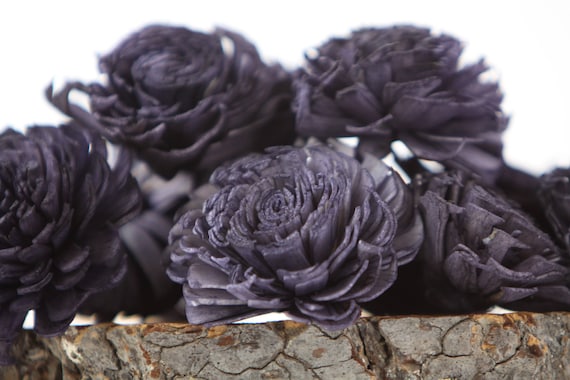 Navy Blue Chorki Sola Flowers - SET OF 40
